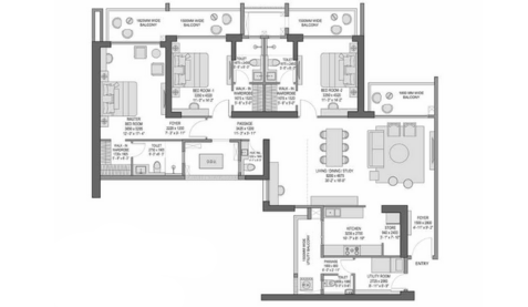 3 BHK Plan